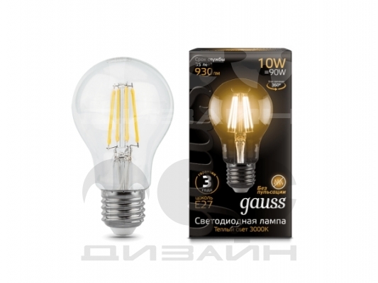   Gauss Filament 60 15W 1400lm 2700 27 LED 1/10/40