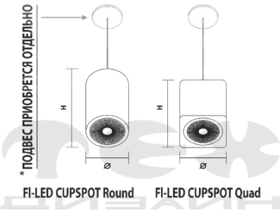  FL-LED CUPSPOT Mount White