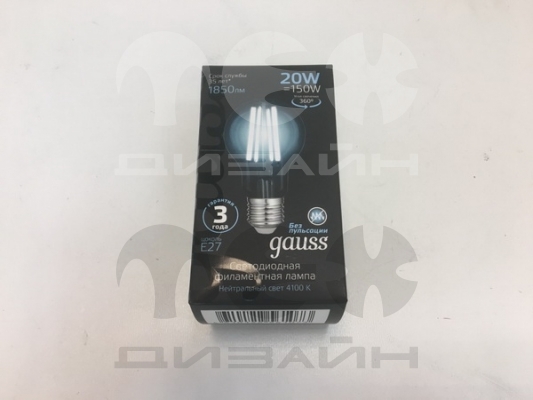   Gauss Filament 60 12W 1250lm 4100 27 LED 1/10/40