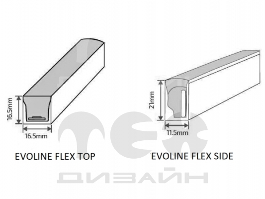   EVOLINE FLEX SIDE (1000) 12W 830 WH with connector Direct