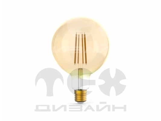   Gauss Filament G125 10W 820lm 2400K E27 golden  LED